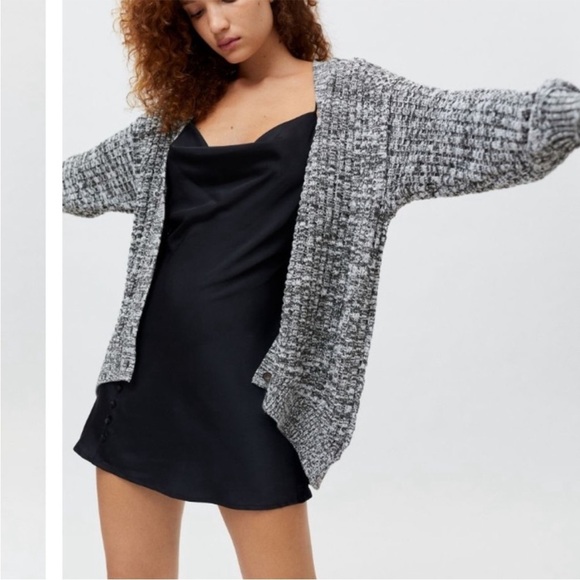 BDG Kellan Knit Cardigan Sz S — Longline Heather Gray Cozy - Picture 4 of 13